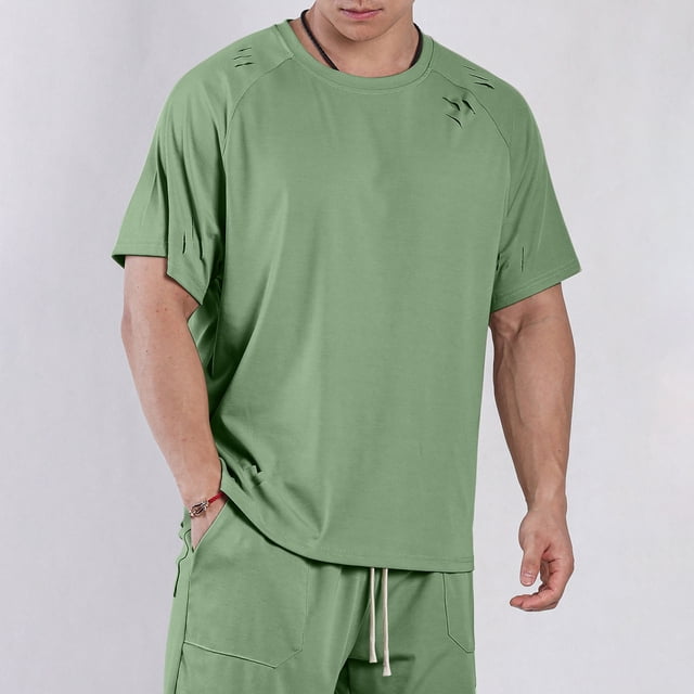 pstuiky camisetas de hombre, Sudadera con capucha y manga corta para hombre, informal, de color liso y a la moda. camisas casuales para hombre m