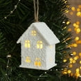 thumbnail image 5 of YOHAVEN Christmas Winter Village Houses LED Lighted DIY Figurines, Resin Miniature Trees Street Lamp Decorations, Festive Holiday Scene for Shelf Table, 5 of 6