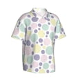 thumbnail image 2 of Hawaiian Shirt For Men, Colorful Spotty Circular Mens Button Down Short Sleeve Shirt, Summer Beach Shirts For Men, 2 of 2