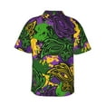 thumbnail image 3 of Disketp Hawaiian Shirts For Men,Mardi Gras7 Print Mens Casual Short Sleeve Button Down Shirts Beach Shirt, 3 of 8