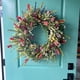 thumbnail image 3 of Corona floral, corona de flores, corona para puerta, decoración para el hogar, corona de flores artificiales para 45cm, 3 of 9
