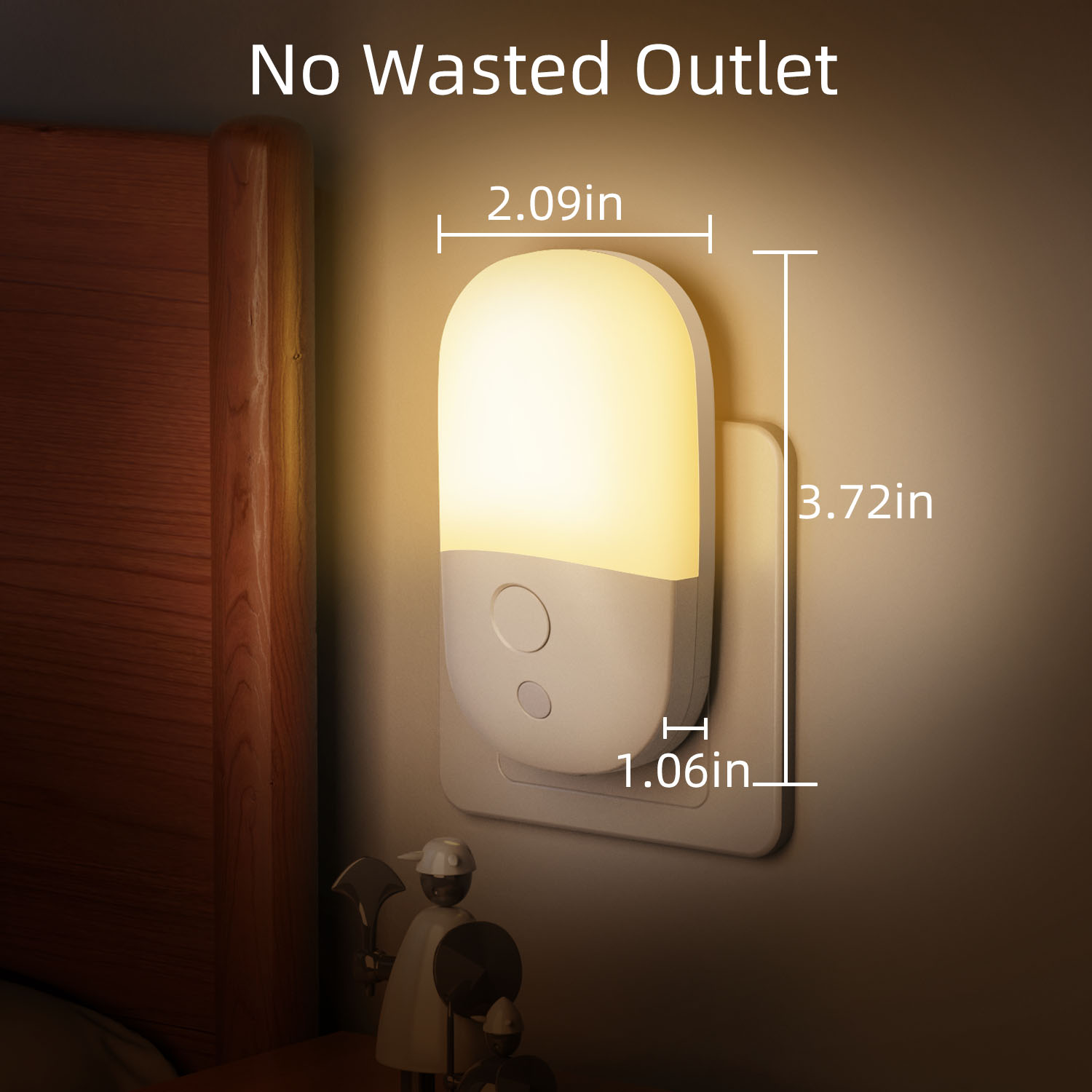 YOOVEE Plug-in Night Light with Sensor, 2-Pack photo 4