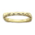 thumbnail image 1 of 925 Sterling Silver Gold Plate Square Stackable Ring, 1 of 7
