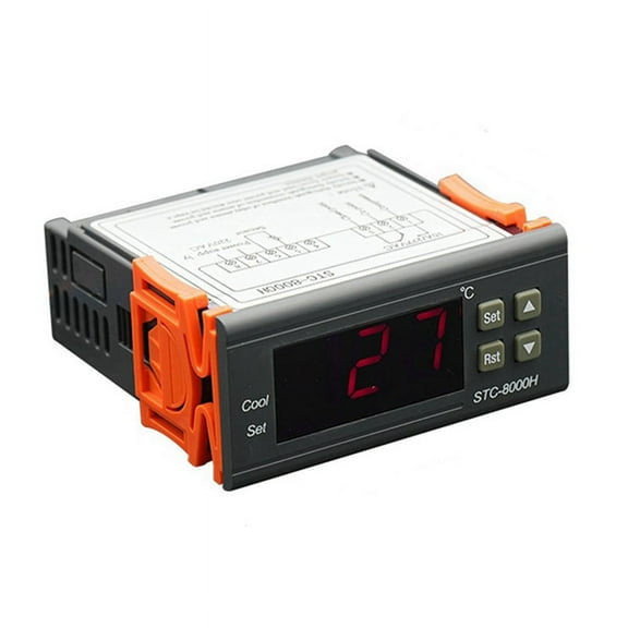-8000H Seafood Machine Temperature Control Cold Storage Cabinet Thermostat Single Cooling over Alarm 110V,1x STC-8000H thermostat,As Shown