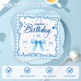 thumbnail image 3 of Blue Bow Birthday Party Supplies, 96 AFN1Pcs Coquette Party Plates, Napkins, Forks, Blue Bow Theme Tableware Birthday Supplies for 24 Guests, Bachelorette Decorations, 3 of 3