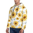 thumbnail image 3 of Lsque Sunflowers Pattern Casual Men's Hoodie,Hooded Sweatshirt with Kangaroo Pocket,Pullover Hoodie-4X-Large, 3 of 7