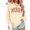 Beige, variant on Yokua Women's Christmas Sequined Long Sleeve Shirt Christmas Sweater Patchwork Crew Neck Pullover Top