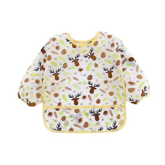 SUNSIOM Tablier d'Art à Manches Longues pour Enfants Imprimé Dessin Animé Imperméable