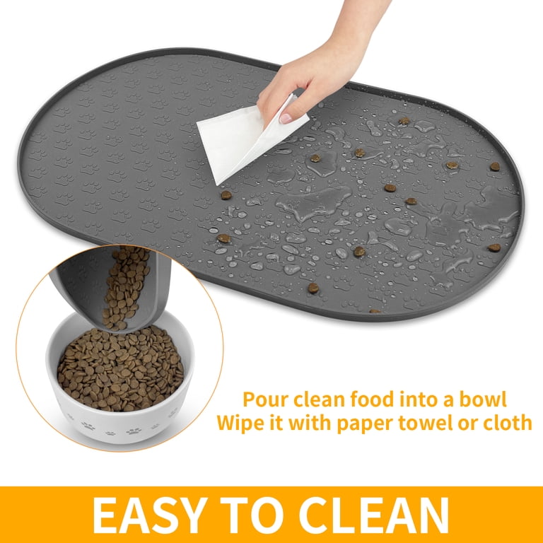 Ptlom Silicone Pet Placemat, Waterproof Food & Water Mat photo 6