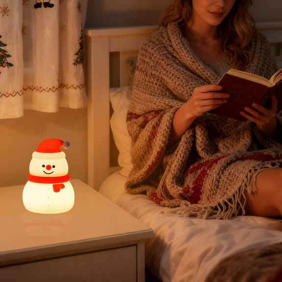 Squishy Christmas Tree Night Light with RGB Modes Dimmable Nursery Breastfeeding Nightlight Hangable Cute Christmas Lamp Novelty Rechargeable Silicone Touch Bedside Lamp for Bedroom Dorm Decor