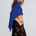 thumbnail image 3 of Fancifize Womens Sheer Poncho Tops Summer Off Shoulder Flounce Hem Mesh Shawl Beach Casual Cover Ups, 3 of 6