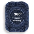 thumbnail image 3 of Sleep Zone Twin-XL Cooling Mattress Topper for College Dorm, Premium Zoned Cool Mattress Pad Cover, Padded Mattress Protector Breathable Washable, Deep Pocket 8-21" (Navy, Twin-XL), 3 of 7