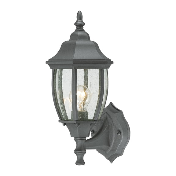 Atlas Lighting and Home 1-Light Traditional Style Outdoor Wall Sconce with Seeded Glass - 14.25" -