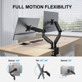 thumbnail image 5 of RmagineX Dual Monitor Arm Desk Mount, Adjustable Gas Spring Dual Monitor Stand, Fits 17-35 Inch Screen, Full Motion Dual Monitor Holder , VESA Mount, Holds Up to 22lbs Each Arm, Black, 5 of 9