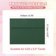 thumbnail image 2 of Uxcell 24ack A2 Envelopes, Self Seal Green Invitation Envelopes for Postcard Wedding Cards, 2 of 6