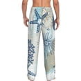 thumbnail image 7 of Salouo Algae Corals and Seashells Print Pajama Pants for Men, Lounge Pants Elastic Waistband Casual Men's sleepwear Loungewear Sleep Pajama Pant -X-Large, 7 of 7