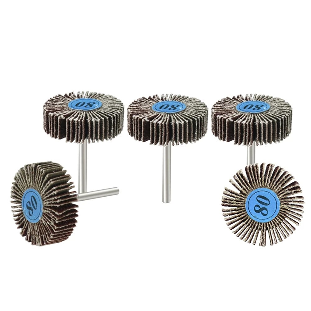 5Pcs Flap Wheels For Rotary Tool Die Grinder Sanding Disc Set 1/8 Inch