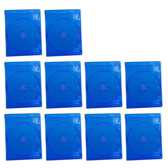 10 Pack 7mm Slim Case Blu-Ray DVD CD Holder One Disc Storage Sleeve Cover