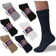 thumbnail image 3 of Diamond Star 3-Pack Diabetic Socks for Men & Women - Non-Binding Cushion Cotton Crew Socks for Neuropathy, Edema, & Circulatory Support (Navy, Sock Size 13-15, Fits Men's Shoe Size 9-14), 3 of 6