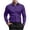 Purple, variant on Men's Formal Business Solid Color Long Sleeve Dress Shirt, Contrast Collar Cuff Slim Fit Top, Office Meeting Daily Commute Formal Attire Light Blue S