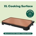 thumbnail image 3 of XL Electric Ceramic Titanium Griddle, Make 15 Eggs At Once, Healthy-Eco Non-stick Coating, Hassle-Free Clean Up, Large Submersible Cooking Surface, 12" x 22", 3 of 6