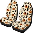 thumbnail image 4 of Uourmeti Halloween Cats Bats Car Seat Covers Durable Front Seat Cover, Decor Compatible with Truck Sedans, 4 of 7