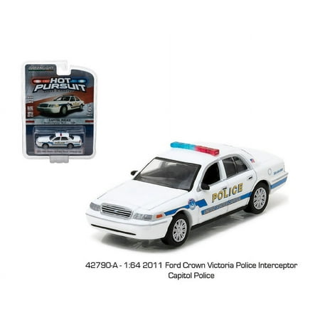 GREENLIGHT 1:64 2011 FORD CROWN VICTORIA POLICE INTERCEPTOR CAPITAL POLICE 42790-A