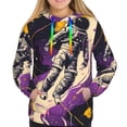 thumbnail image 3 of KLL Astronaut Floating purple Space for Womens Pullover Hoodie with Pocket Hooded Long Sleeve Shirts Sweatshirt for Women-X-Large, 3 of 7