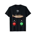 thumbnail image 1 of Fih Calling Remind Me Message Decline Accept Phone Tshirt Call Fish Shortsleeve Crewneck T-Shirt Menswear Top Classic Hem Black Streetwear, 1 of 6