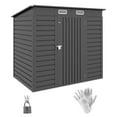 thumbnail image 1 of Outsunny 6 x 4FT Metal Garden Storage Shed with 2 Vents, Grey, 1 of 9