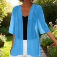 thumbnail image 5 of Diufon Lightweight Summer Cardigan for Women 3/4 Sleeve Open Front Cardigans Casual Beach Vacation Cover Up, 5 of 8