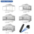 thumbnail image 3 of SANOPY  10x20 Pop up Canopy with 6 sidewalls Commercial Heavy Duty Canopy UPF 50+ All Weather Waterproof Outdoor Wedding Party Tents Gazebo with Roller Bag, White, 3 of 10