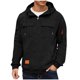thumbnail image 2 of pstuiky Camisas casuales de manga larga para hombre, Sudadera con capucha, cremallera de un cuarto y múltiples bolsillos de manga larga de color liso para hombre tops de invierno para hombre l, 2 of 4