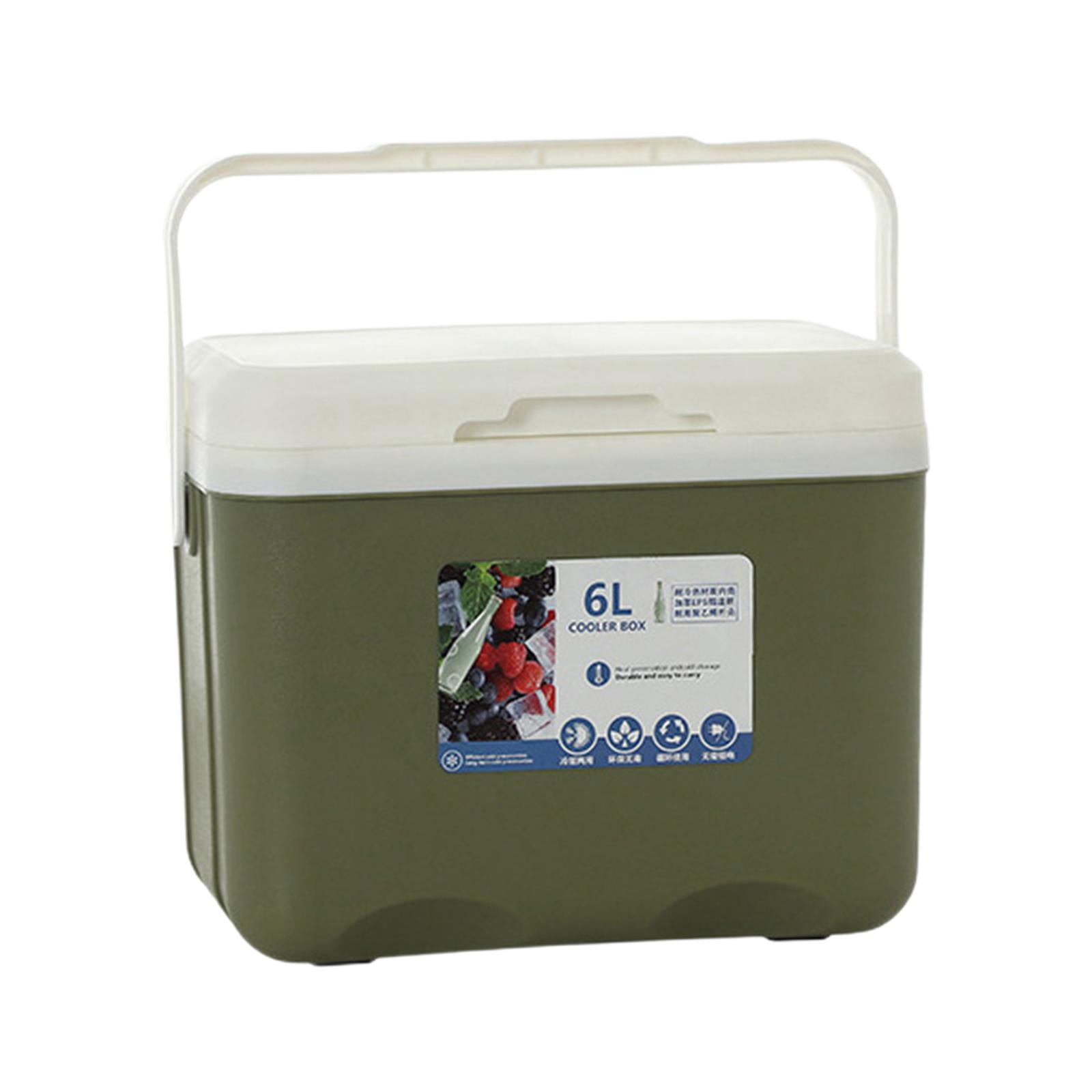 simhoa Box Cold Storage Personal Ice Chest Small Hard Insulated Box for Commercial Fishing Stall Barbecue Breast Milk Green