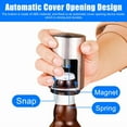 thumbnail image 3 of 2 Pcs Automatic Beer Soda Bottle Opener Stainless Steel Push Down Cap Bar Party, 3 of 6