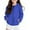 Blue, variant on Girls Hooded Sweatshirt Kids Zip Up Jacket Warm Pullover with Straight Sleeves Casual Outerwear for Teen,Fall Clothes,Size:13-14 Years