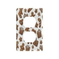thumbnail image 3 of IAUYY Retardant PC Material Duplex Outlets Switch Plate Covers Easy DIY Installation with Screws Light Switch Cover Plate Gingerbread Frosting, 3 of 9
