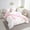 Pink N, variant on Erosebridal Monogrammed Bedding Sets Twin Size, Pink Rose Bedding Accessories, Initial Letter M Decor, Reversible 7pcs