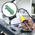 thumbnail image 2 of IFANLANDOR 10 Sets Rail Mounting Adapter Plastic Green for Fix Electronic Switch Equipment, 2 of 8