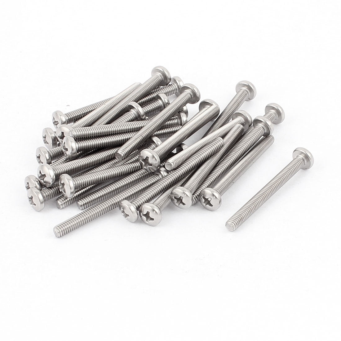 M4 x 40mm Thread Phillips Head Screws 30pcs for Drawer Handles