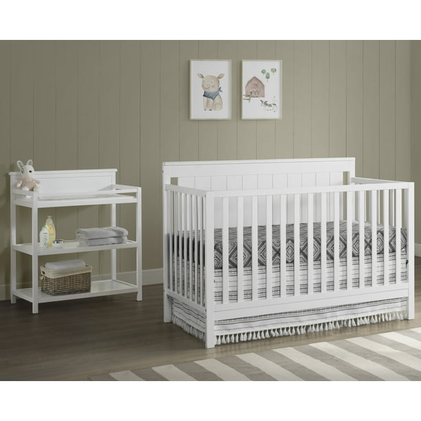 Oxford Baby Lazio 4in1 Convertible Crib, White