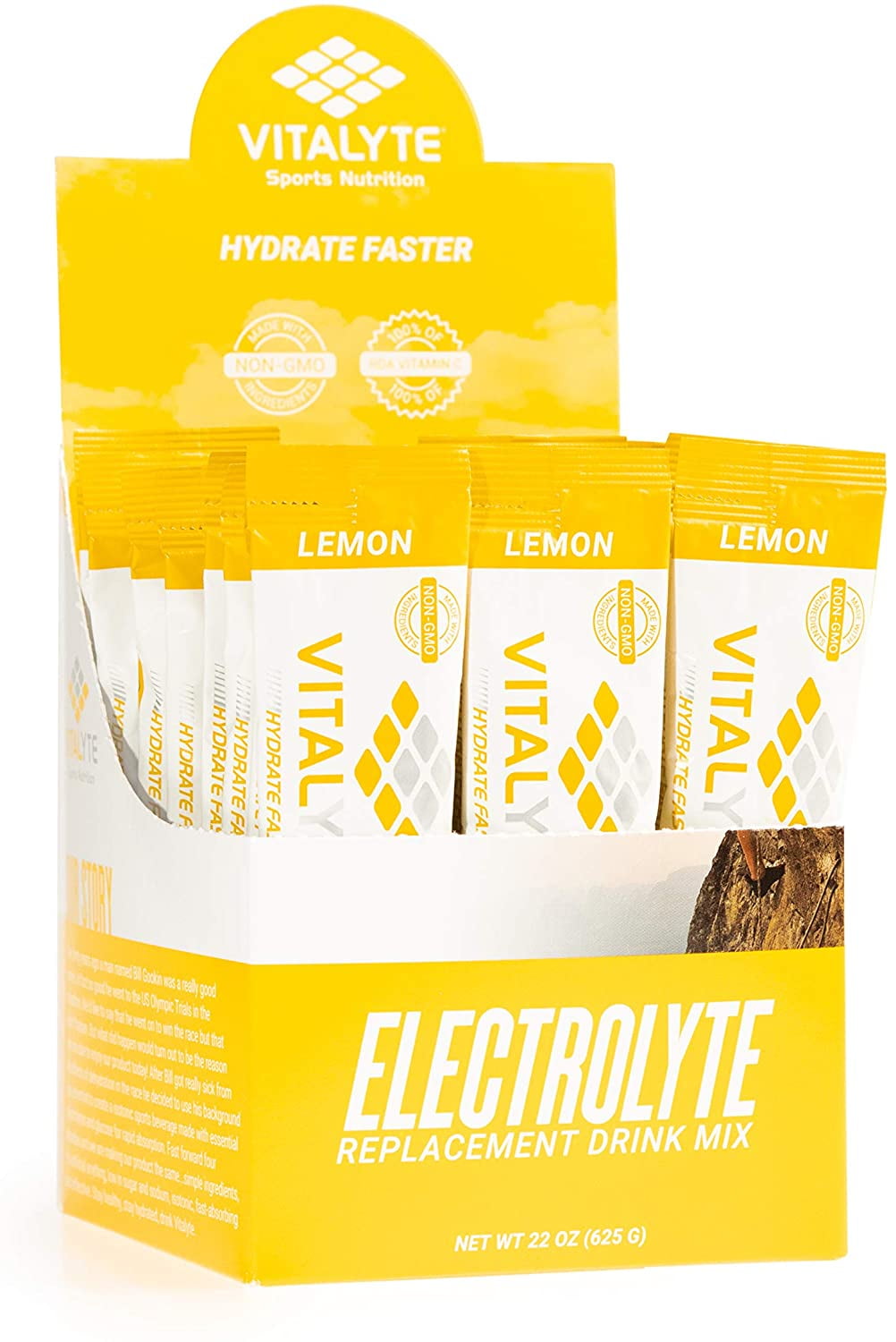 Vitalyte Electrolyte Powder Sports Drink Mix, 25 Single Serving Packets