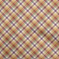 thumbnail image 1 of oneOone Cotton Silk Mustard Yellow Fabric Check Craft Projects Decor Fabric Printed By The Yard 42 Inch Wide, 1 of 4