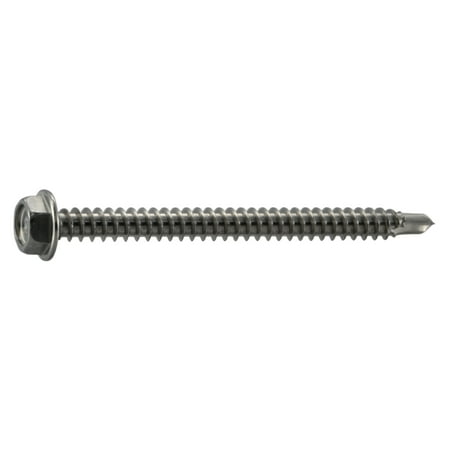 

#8-16 x 2 410 Stainless Steel Hex Washer Head Self-Drilling Screws
