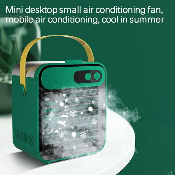 Xihbxyly Mini Enfriador de Aire Portátil, Ventilador Personal con Carga Usb, Humidificador Evaporativo, Compañero de Sueño Silencioso, Diseño de Bajo Consumo, Compacto, Ideal para Viajes, Uso En Ofic