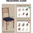thumbnail image 3 of Chair Seat Covers,Solid Color Farmhouse Decor Aqua Stretch Removable Seat Covers for Dining Chairs,Soft Dining Room Seat Cover Set of 4, 3 of 5