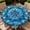 Blue Mandala, variant on Round Outdoor Tablecloth with Umbrella Hole, Zippered Fitted Tablecloth with Elastic Edge, Waterproof Table Cloth Cover for Picnic Party Round Table