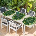 thumbnail image 2 of St Patricks Day Table Cloths for 8 Foot Rectangle Tables, Spring Gold Coin Green Shamrock on Linen Patio Waterproof Elastic Fitted Tablecloths, Washable Rectangular Table Cover for Camping, 2 of 8