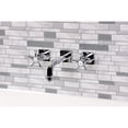 thumbnail image 3 of Kingston Brass KS6121NX Hamilton Double-Handle Wall Mount Bathroom Faucet, Polished Chrome, 3 of 7