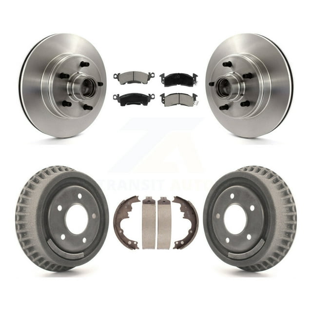 CMX Front Rear Disc Brake Rotors Hub Assembly Ceramic Pads and Drum Kit for Car Chevrolet Astro GMC Safari K8C-102776